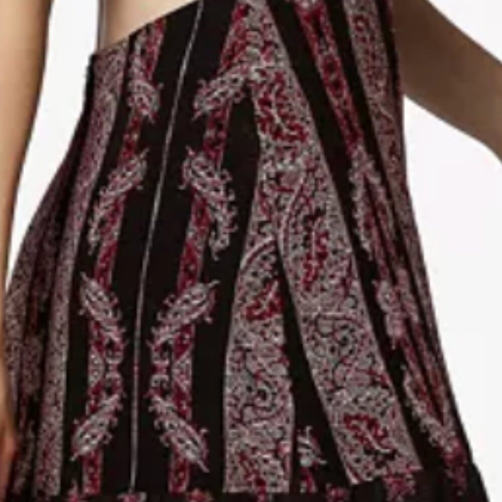 NWT AVEC LES FILLES Paisley-Print Tiered Maxi Dress Size 8 - Picture 14 of 14